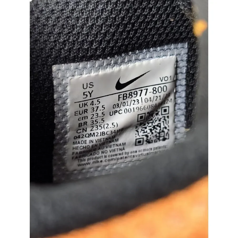 Nike Ja 1 Morant Kids GS‎ 5Y Bright Mandarin Optic Yellow Black Blue FB8977 800
